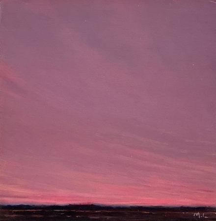 Evening Series Spurs Ranch Road, Red-Violet by artist Marjorie Lindsay